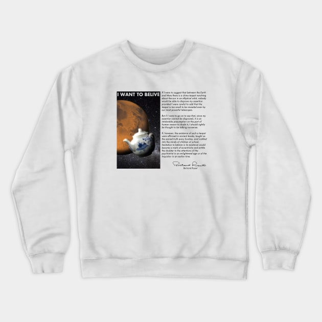 Bertrand Russell Teapot Crewneck Sweatshirt by FbsArts